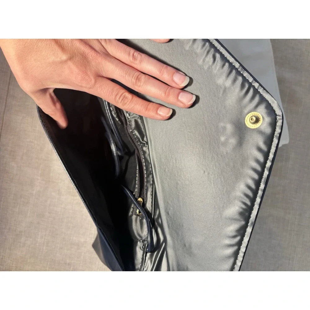Lot of 3 Vintage Faux Leather Clutch Purses‎ Crossbody Bags Black White Burgundy
